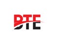 BTE Letter Initial Logo Design Vector Illustration Royalty Free Stock Photo