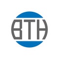 BTH letter logo design on white background. BTH creative initials circle logo concept. Royalty Free Stock Photo