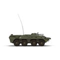 BTR-80 amphibious armoured personnel carrier on white. 3D illustration