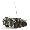 BTR-80 amphibious armoured personnel carrier on white. 3D illustration