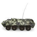 BTR-80 amphibious armoured personnel carrier on white. Side view. 3D illustration