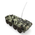 BTR-80 amphibious armoured personnel carrier on white. 3D illustration