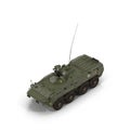 BTR-80 wheeled armoured vehicle personnel carrier on white. 3D illustration