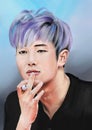 Bts rap monster Korean singer boyband Royalty Free Stock Photo