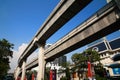 BTS Skytrain elevated rails at Ratchaprasong