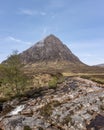 Buachaille Etive Mor and falls Royalty Free Stock Photo