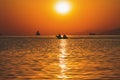 Buatiful sunset in the sea Royalty Free Stock Photo