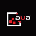 BUB creative minimalist letter logo. BUB unique vector initials alphabet letter logo Royalty Free Stock Photo