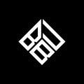BUB letter logo design on black background. BUB creative initials letter logo concept. BUB letter design Royalty Free Stock Photo