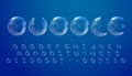 Alphabet set of symbols in the form of bubble effect suitable for simple background. AI CS6.