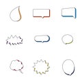 Set of Modern speech bubbles vector design Royalty Free Stock Photo