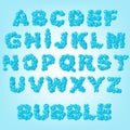 Bubble abstract alphabet