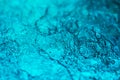 Bubble abstract blue water gel texture. Viscous petrolatum - macro photo