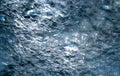 Bubble abstract blue water gel texture. Viscous petrolatum - macro photo. Royalty Free Stock Photo