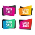 Bubble Banner super sale e commerce vector pack