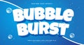 Bubble Burst 3d editable text effect Template Royalty Free Stock Photo