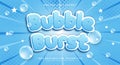 Bubble Burst 3d editable vector text effect Template Royalty Free Stock Photo