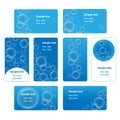 Bubble business cards set