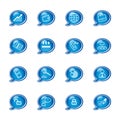 Bubble business icons Royalty Free Stock Photo