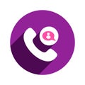 Bubble call chat communication contact phone speech telephone user icon Royalty Free Stock Photo