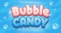 Bubble Candy 3d editable text effect Template Royalty Free Stock Photo