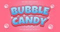 Bubble Candy 3d editable text effect Template Royalty Free Stock Photo
