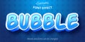 Bubble cartoon style, 3d editable text effect Royalty Free Stock Photo