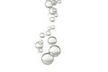 Bubble cascade isolated over white Royalty Free Stock Photo