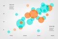 Bubble chart with elements venn diagram infographics for three circle design vector and marketing can be used for Royalty Free Stock Photo