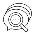 Bubble chat bubble Vector Icon which can easily modify