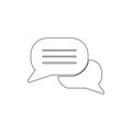 Bubble chat comment conversation message talk outline icon. Signs and symbols can be used for web, logo, mobile app, UI, UX