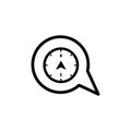 Bubble chat compass vector design template illustration Royalty Free Stock Photo