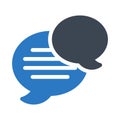 Bubble chat glyph color flat vector icon Royalty Free Stock Photo