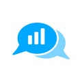 Bubble chat graph message volume icon Royalty Free Stock Photo