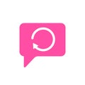 Bubble chat messsage refresh reload sync icon Royalty Free Stock Photo