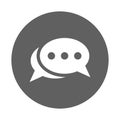 Bubble, chatting, feedback icon. Gray vector graphics Royalty Free Stock Photo