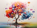 Bubble colorful tree