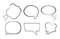 Bubble comic speech set Royalty Free Stock Photo