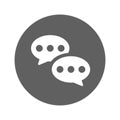 Bubble, commenter, feedback icon. Gray vector graphics Royalty Free Stock Photo