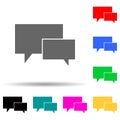 bubble of communication exclamations multi color style icon. Simple thin line, outline vector of web icons for ui and ux, website Royalty Free Stock Photo
