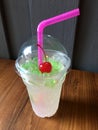 Bubble cool soda drink