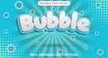 Bubble 3d editable text effect Royalty Free Stock Photo