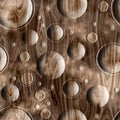 Bubble decorative wooden pattern