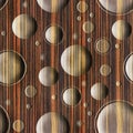 Bubble decorative wooden pattern for seamless background - Ebony