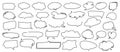 Bubble doodle lines, empty boxes Royalty Free Stock Photo
