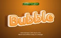 Bubble editable text effect Royalty Free Stock Photo