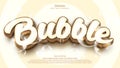 Bubble editable text effect style template Royalty Free Stock Photo