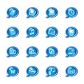 Bubble electronics icons Royalty Free Stock Photo