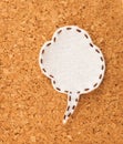 Bubble fabric on corkboard