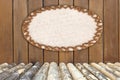 Bubble fabric old wooden